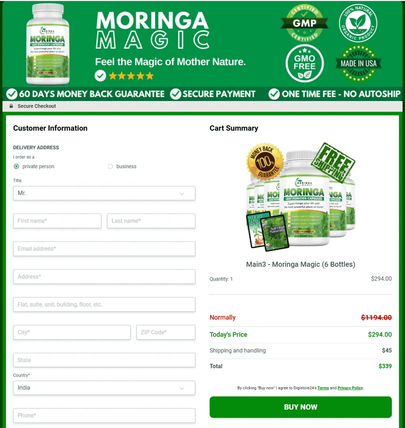 Moringa Magic Payment Page